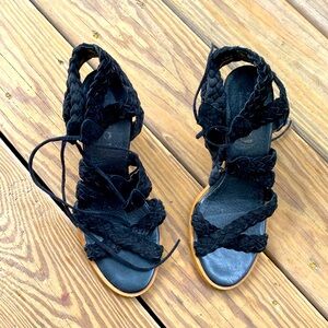 Black Suede Jeffrey Cambell Free People knockoff